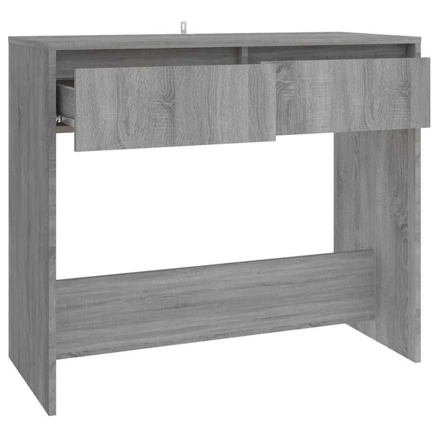 Wandtafel 89X4X76,5 Cm Staal Eikenkleurig Grijs sonoma