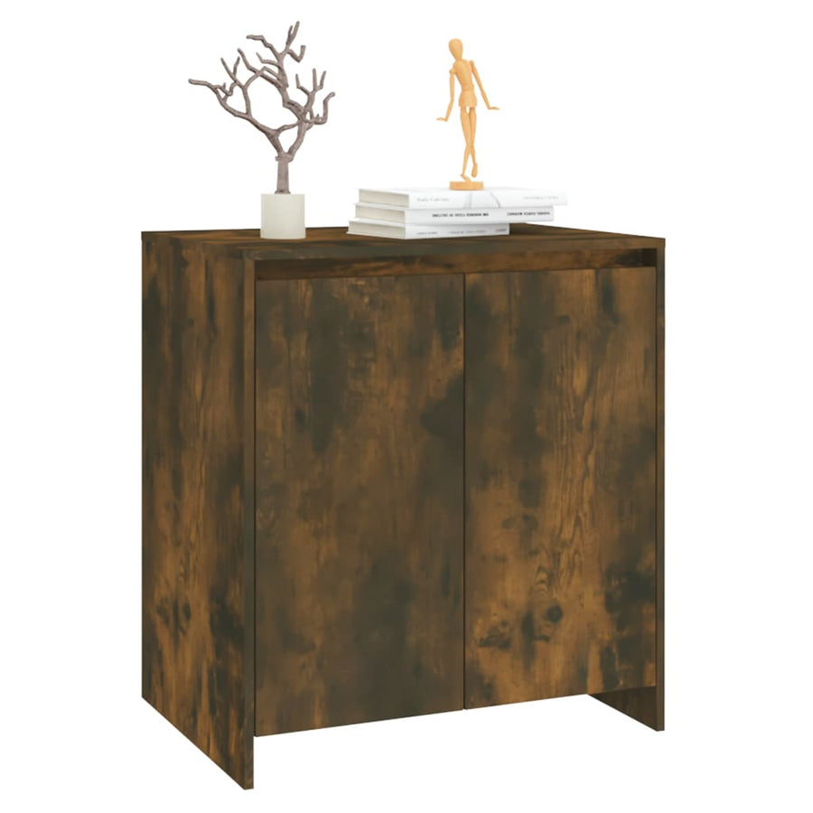 Dressoir 70X4X75 Cm Bewerkt Hout Kleurig Gerookt eiken