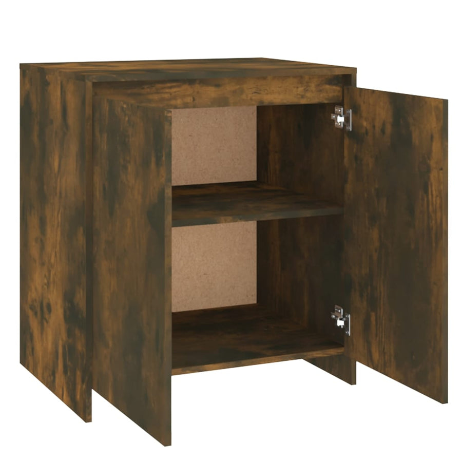 Dressoir 70X4X75 Cm Bewerkt Hout Kleurig Gerookt eiken