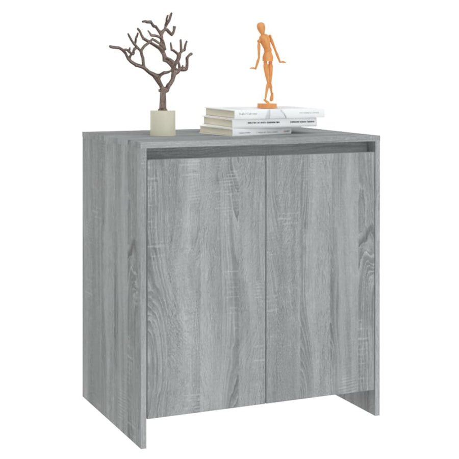 Dressoir 70X4X75 Cm Bewerkt Hout Eikenkleurig Grijs sonoma