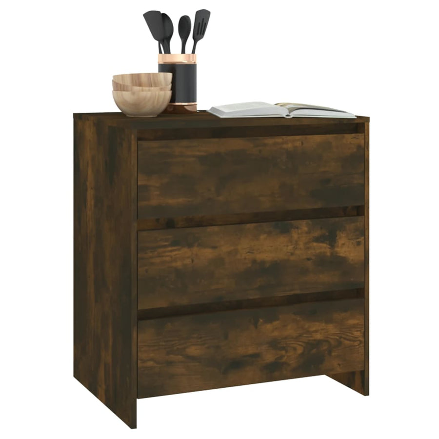 Dressoir 70X4X75 Cm Spaanplaat Kleurig Gerookt eiken
