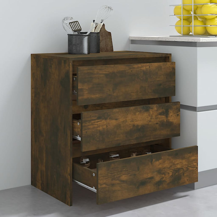 Dressoir 70X4X75 Cm Spaanplaat Kleurig Gerookt eiken