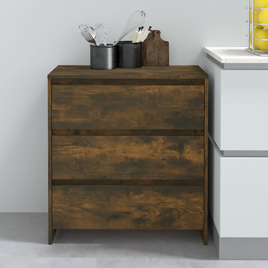 Dressoir 70X4X75 Cm Spaanplaat Kleurig Gerookt eiken