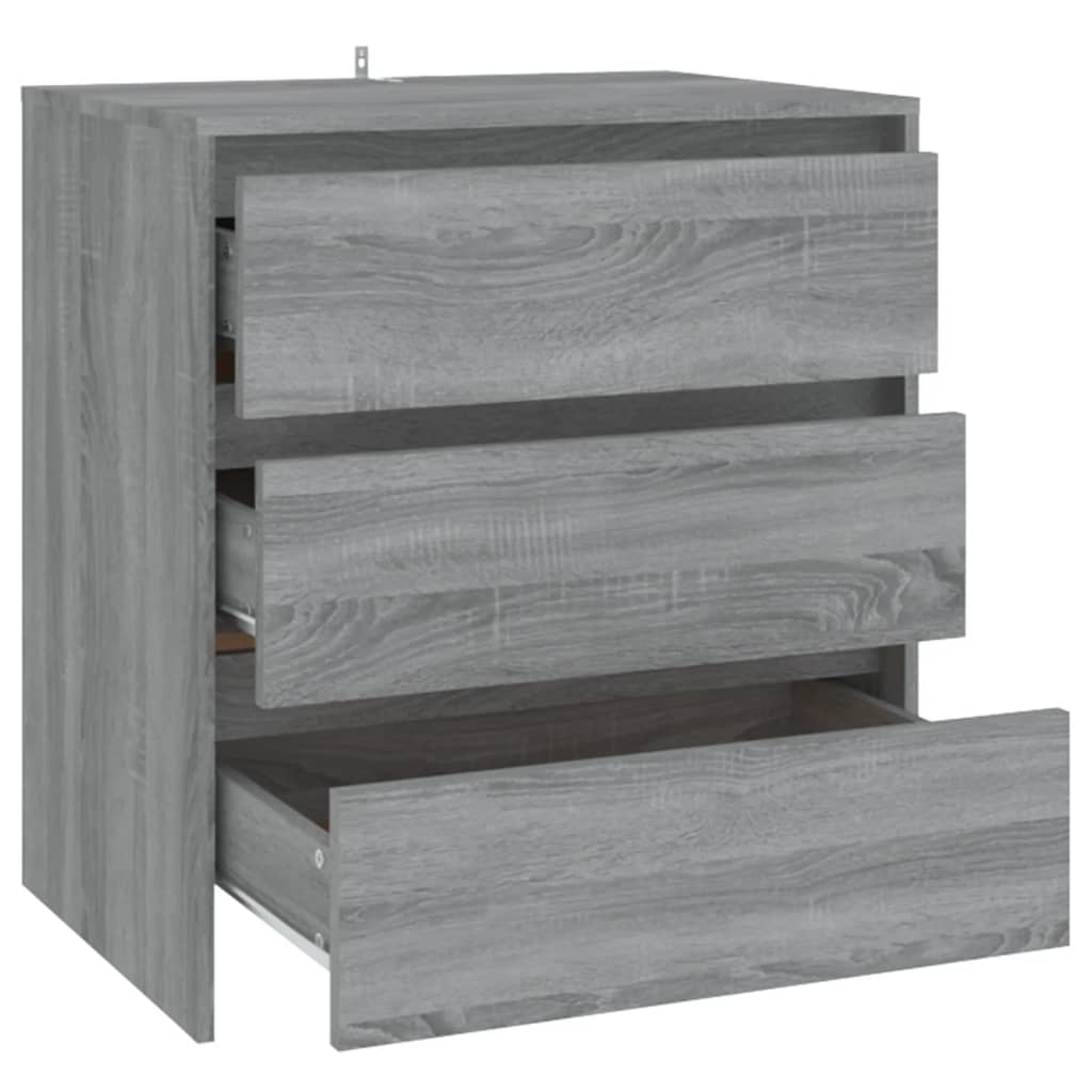 Dressoir 70X4X75 Cm Spaanplaat Eikenkleurig Grijs sonoma