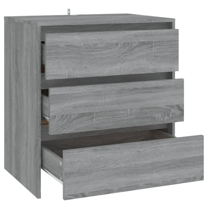 Dressoir 70X4X75 Cm Spaanplaat Eikenkleurig Grijs sonoma