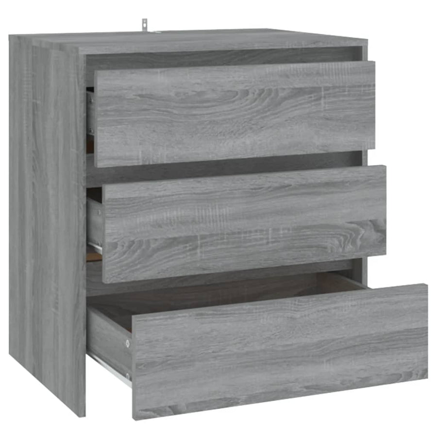 Dressoir 70X4X75 Cm Spaanplaat Eikenkleurig Grijs sonoma
