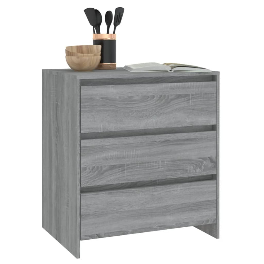 Dressoir 70X4X75 Cm Spaanplaat Eikenkleurig Grijs sonoma