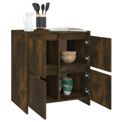 Dressoir 70X4X75 Cm Spaanplaat Kleurig Gerookt eiken