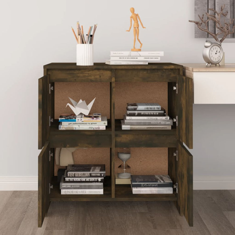 Dressoir 70X4X75 Cm Spaanplaat Kleurig Gerookt eiken
