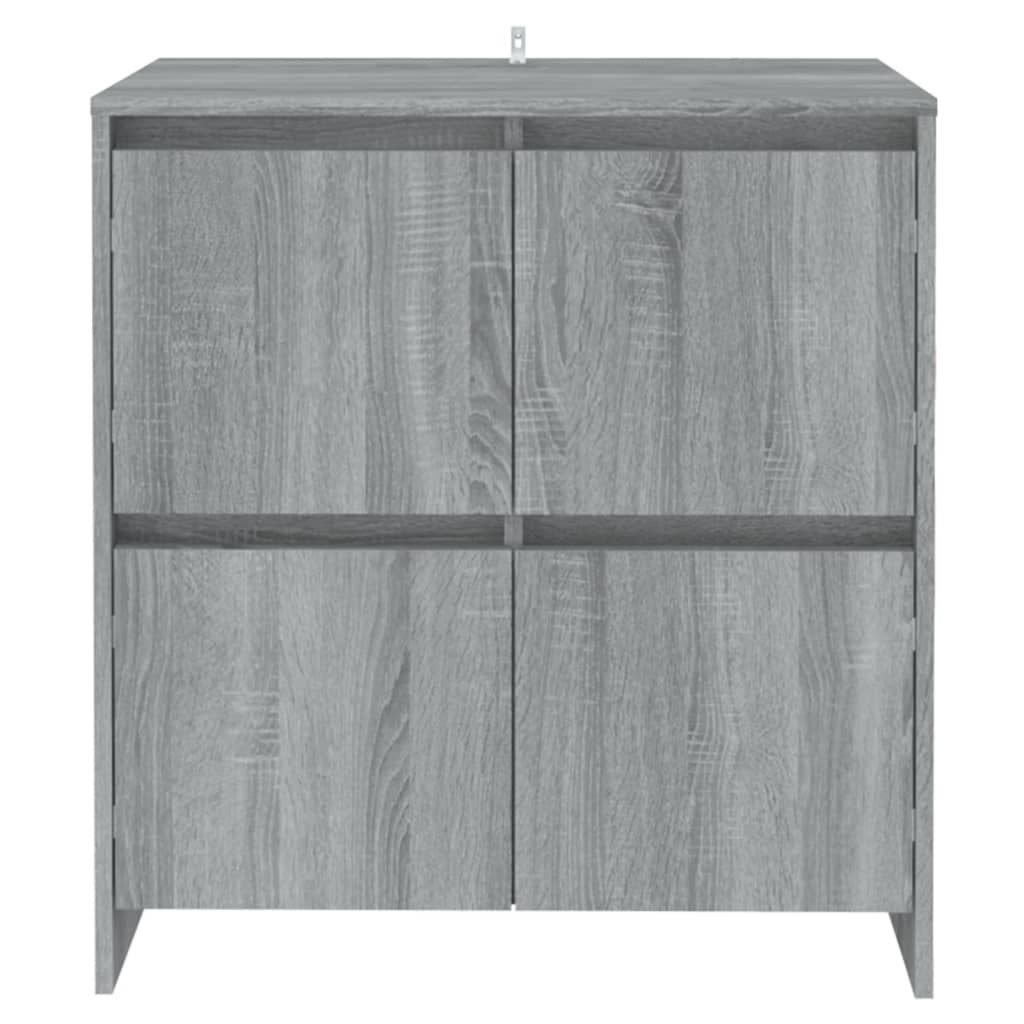 Dressoir 70X4X75 Cm Spaanplaat Eikenkleurig Grijs sonoma