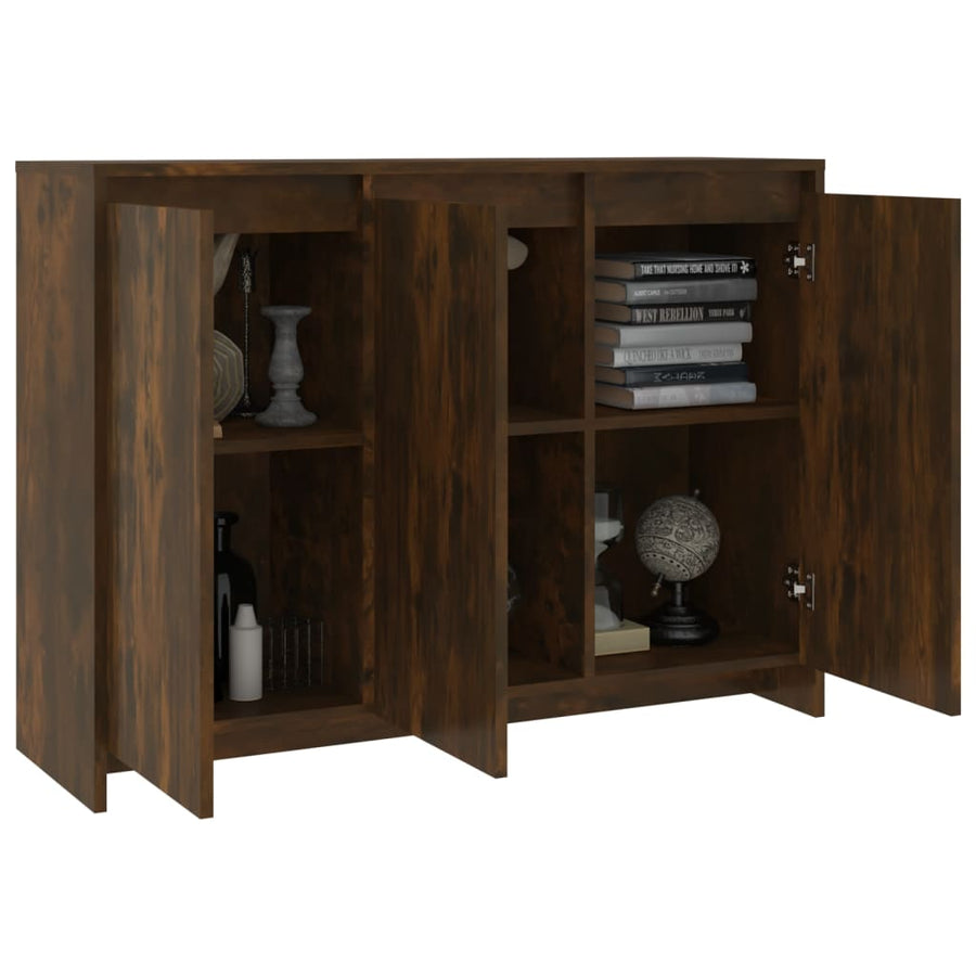 Dressoir 02X33X75 Cm Spaanplaat Kleurig Gerookt eiken