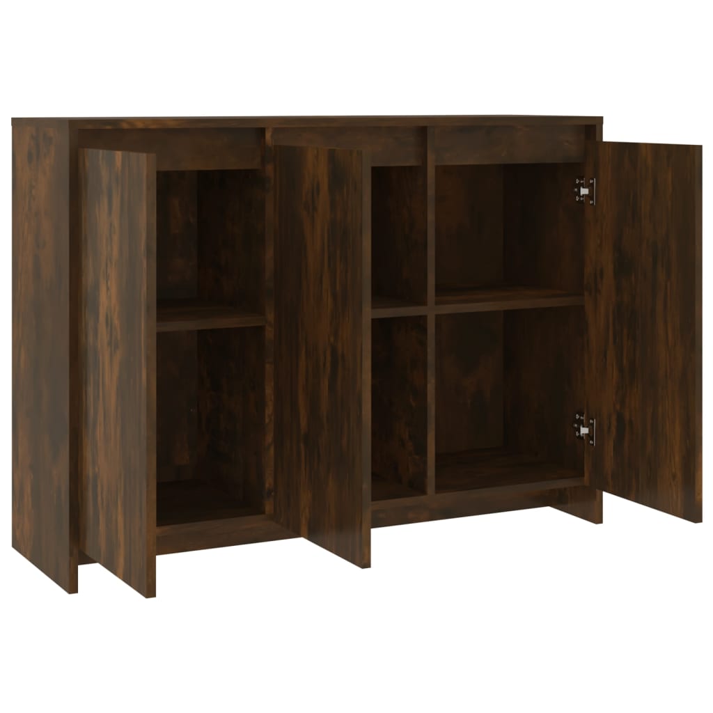 Dressoir 02X33X75 Cm Spaanplaat Kleurig Gerookt eiken