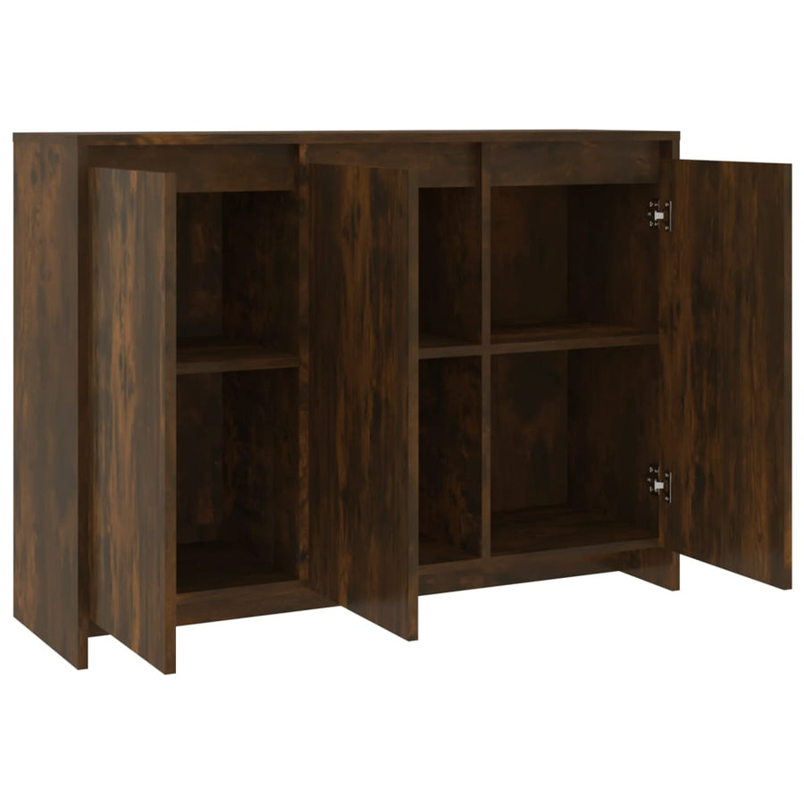 Dressoir 02X33X75 Cm Spaanplaat Kleurig Gerookt eiken