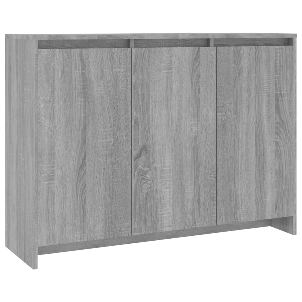 Dressoir 02X33X75 Cm Spaanplaat Eikenkleurig Grijs sonoma