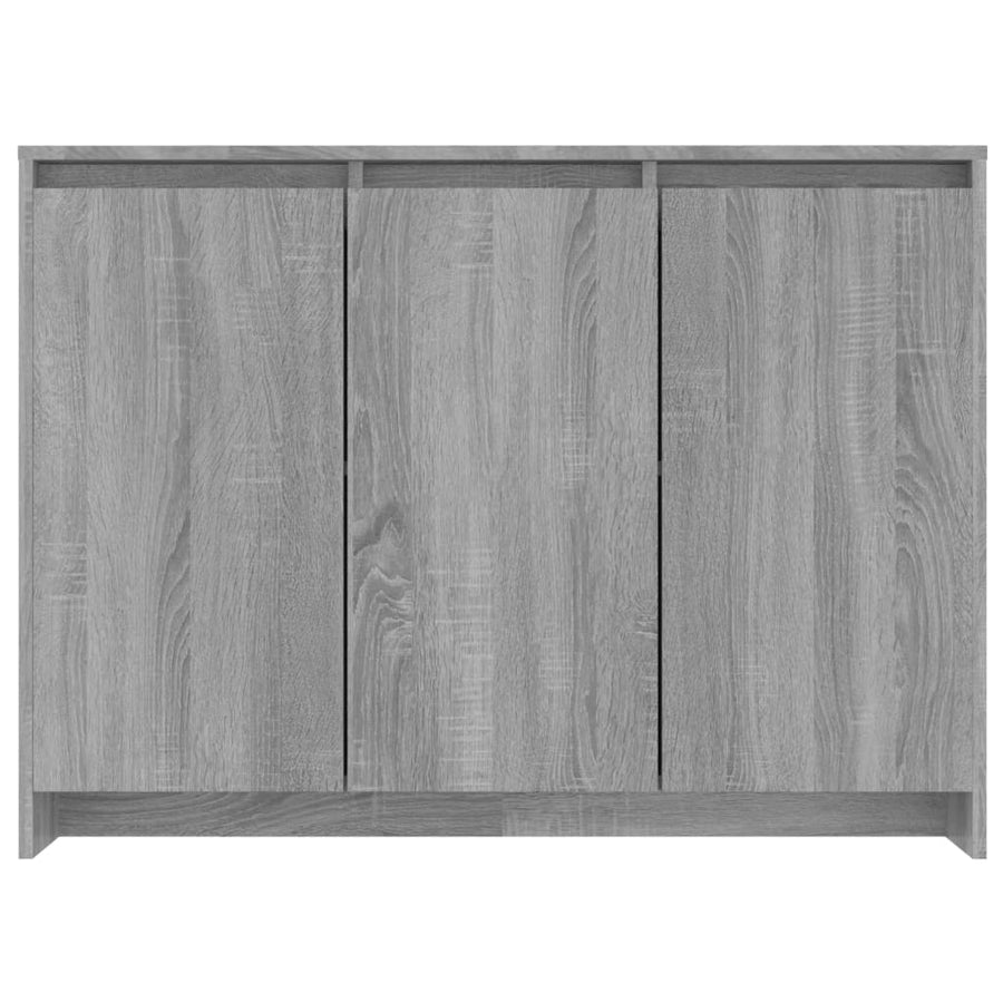 Dressoir 02X33X75 Cm Spaanplaat Eikenkleurig Grijs sonoma
