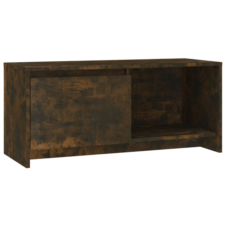 Tv-Meubel 90X35X40 Cm Bewerkt Hout Kleurig Gerookt eiken