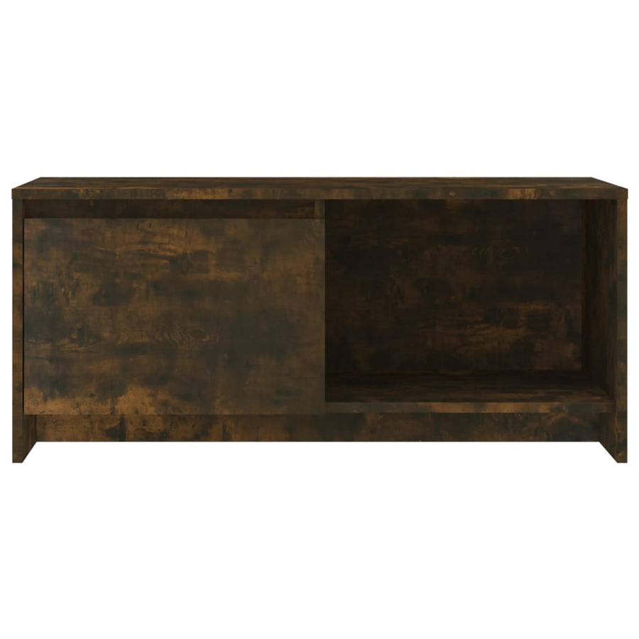 Tv-Meubel 90X35X40 Cm Bewerkt Hout Kleurig Gerookt eiken