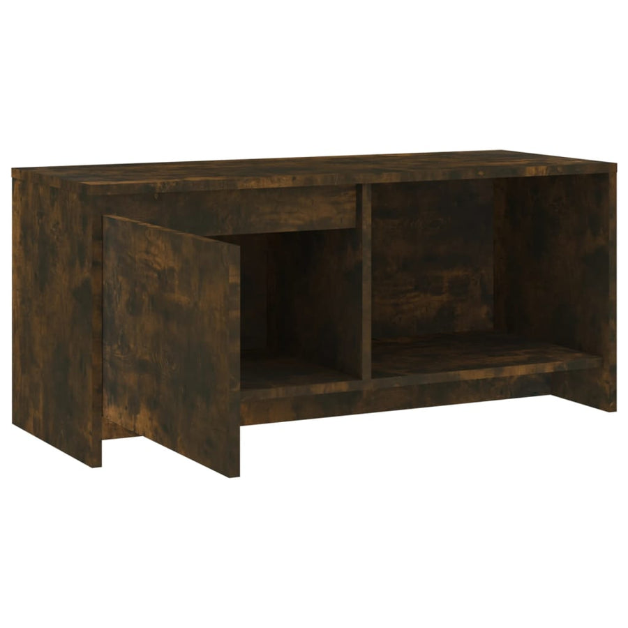 Tv-Meubel 90X35X40 Cm Bewerkt Hout Kleurig Gerookt eiken