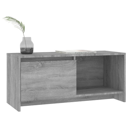 Tv-Meubel 90X35X40 Cm Bewerkt Hout Eikenkleurig Grijs sonoma