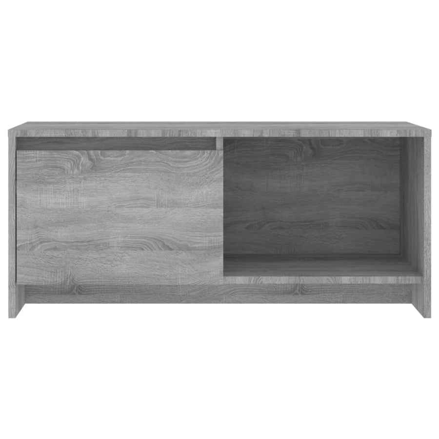 Tv-Meubel 90X35X40 Cm Bewerkt Hout Eikenkleurig Grijs sonoma