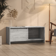 Tv-Meubel 90X35X40 Cm Bewerkt Hout Eikenkleurig Grijs sonoma