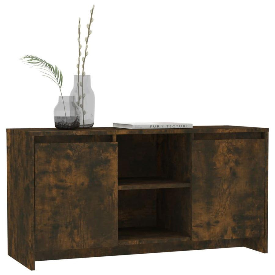 Tv-Meubel 02X37,5X52,5 Cm Spaanplaat Kleurig Gerookt eiken