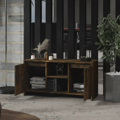 Tv-Meubel 02X37,5X52,5 Cm Spaanplaat Kleurig Gerookt eiken