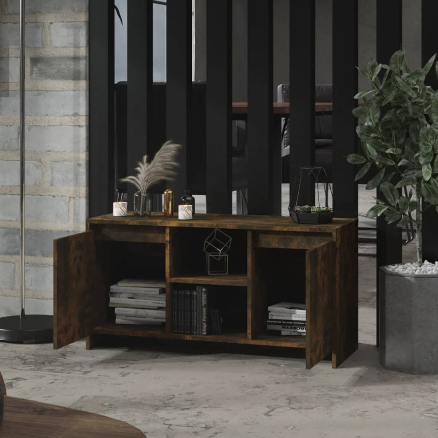 Tv-Meubel 02X37,5X52,5 Cm Spaanplaat Kleurig Gerookt eiken
