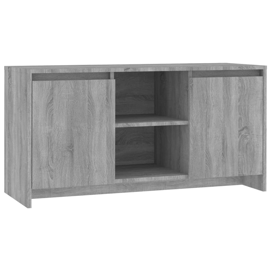 Tv-Meubel 02X37,5X52,5 Cm Spaanplaat Eikenkleurig Grijs sonoma