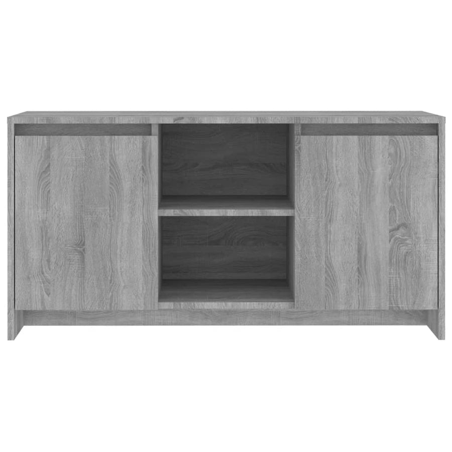 Tv-Meubel 02X37,5X52,5 Cm Spaanplaat Eikenkleurig Grijs sonoma