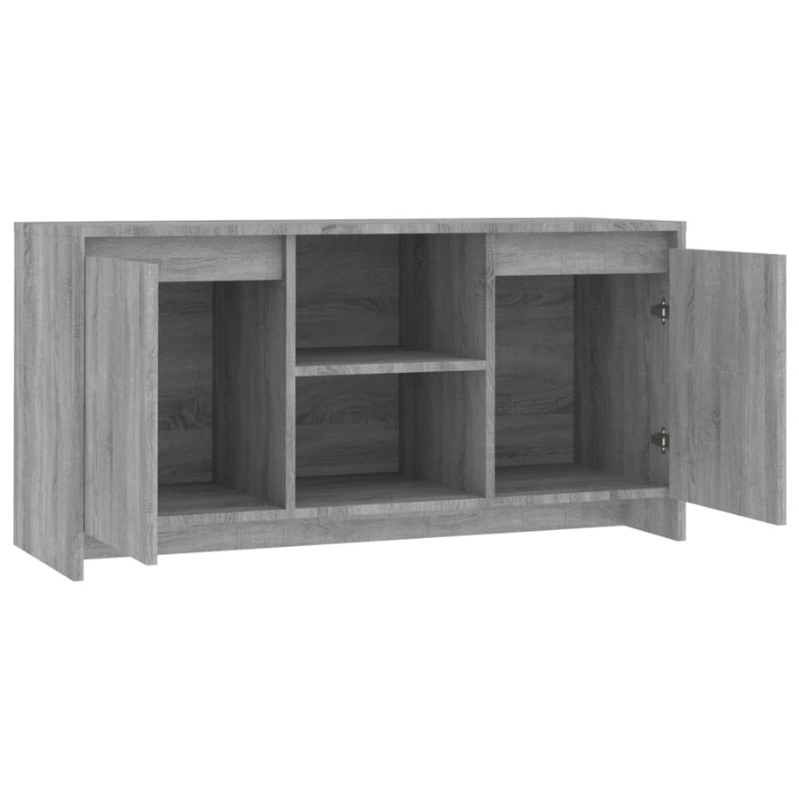 Tv-Meubel 02X37,5X52,5 Cm Spaanplaat Eikenkleurig Grijs sonoma