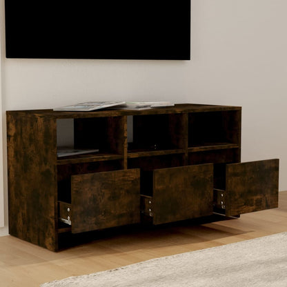 Tv-Meubel 02X37,5X52,5 Cm Spaanplaat Kleurig Gerookt eiken