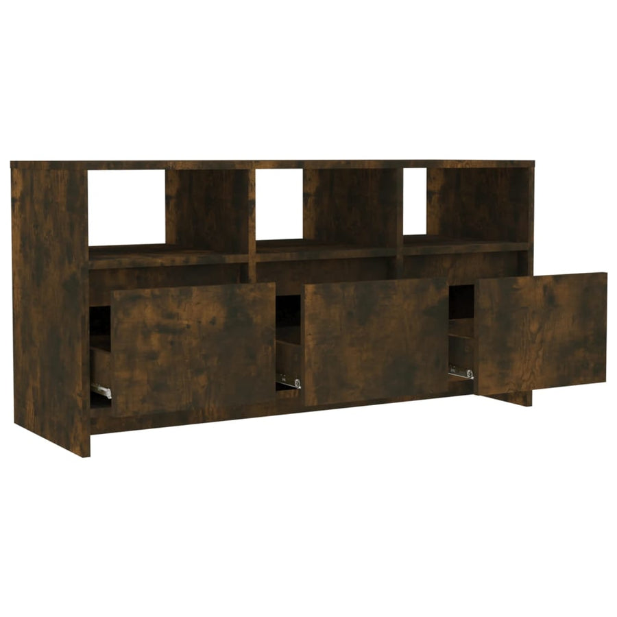 Tv-Meubel 02X37,5X52,5 Cm Spaanplaat Kleurig Gerookt eiken
