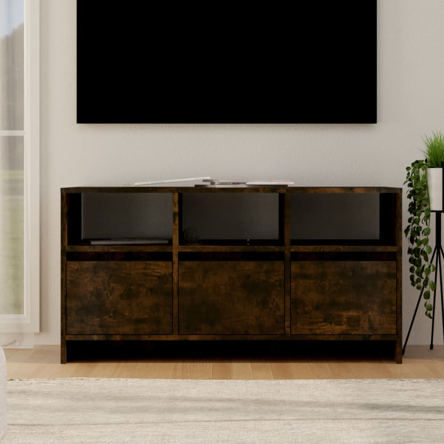 Tv-Meubel 02X37,5X52,5 Cm Spaanplaat Kleurig Gerookt eiken
