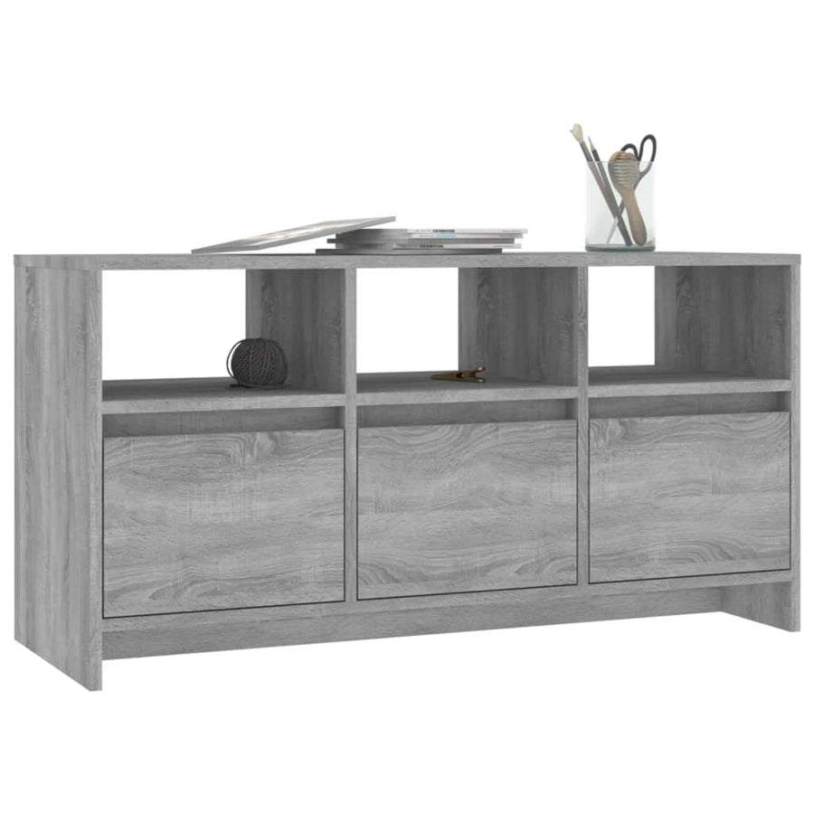 Tv-meubel 102x37,5x52,5 cm bewerkt hout grijs sonoma eikenkleur