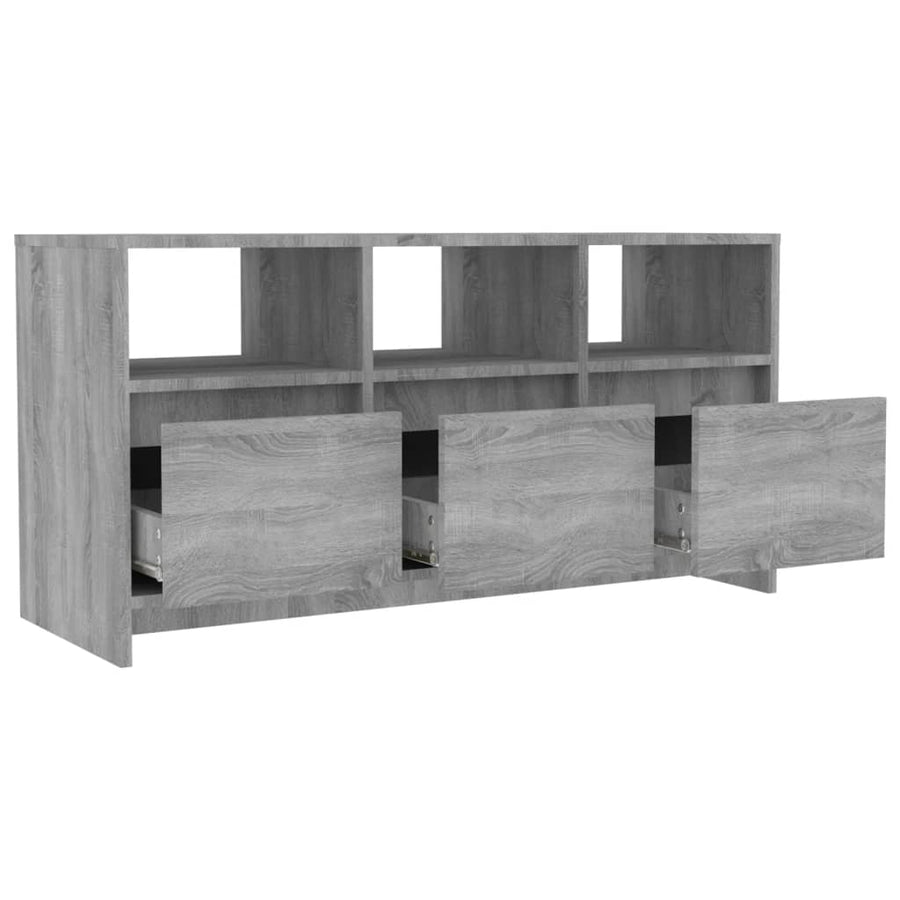 Tv-meubel 102x37,5x52,5 cm bewerkt hout grijs sonoma eikenkleur