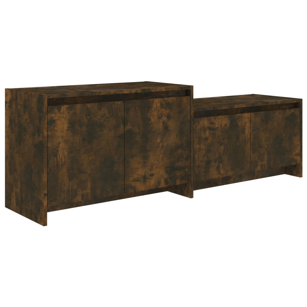 Tv-Meubel 146,5X35X50 Cm Bewerkt Hout Kleurig Gerookt eiken