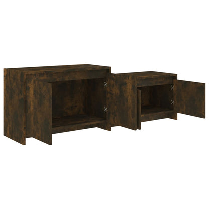 Tv-Meubel 146,5X35X50 Cm Bewerkt Hout Kleurig Gerookt eiken