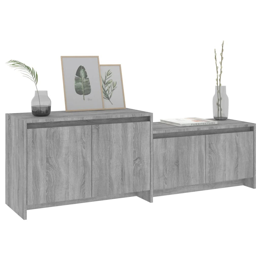 Vidal Tv-Meubel 46,5X35X50 Cm Spaanplaat Eikenkleurig Grijs sonoma