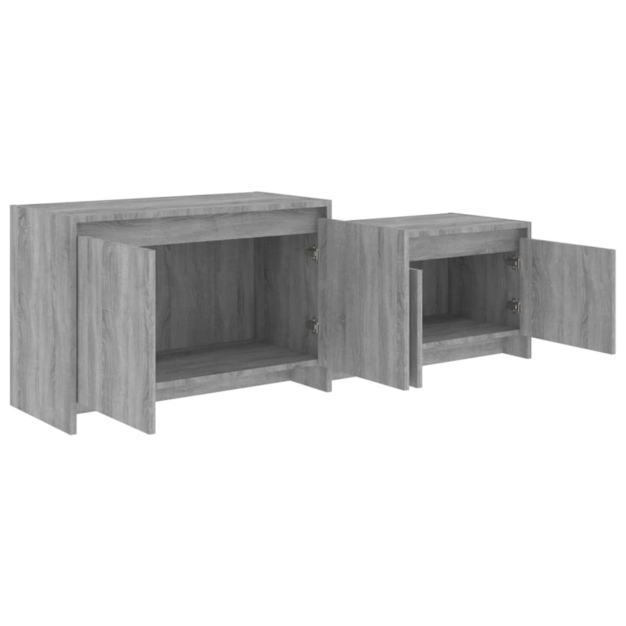 Vidal Tv-Meubel 46,5X35X50 Cm Spaanplaat Eikenkleurig Grijs sonoma