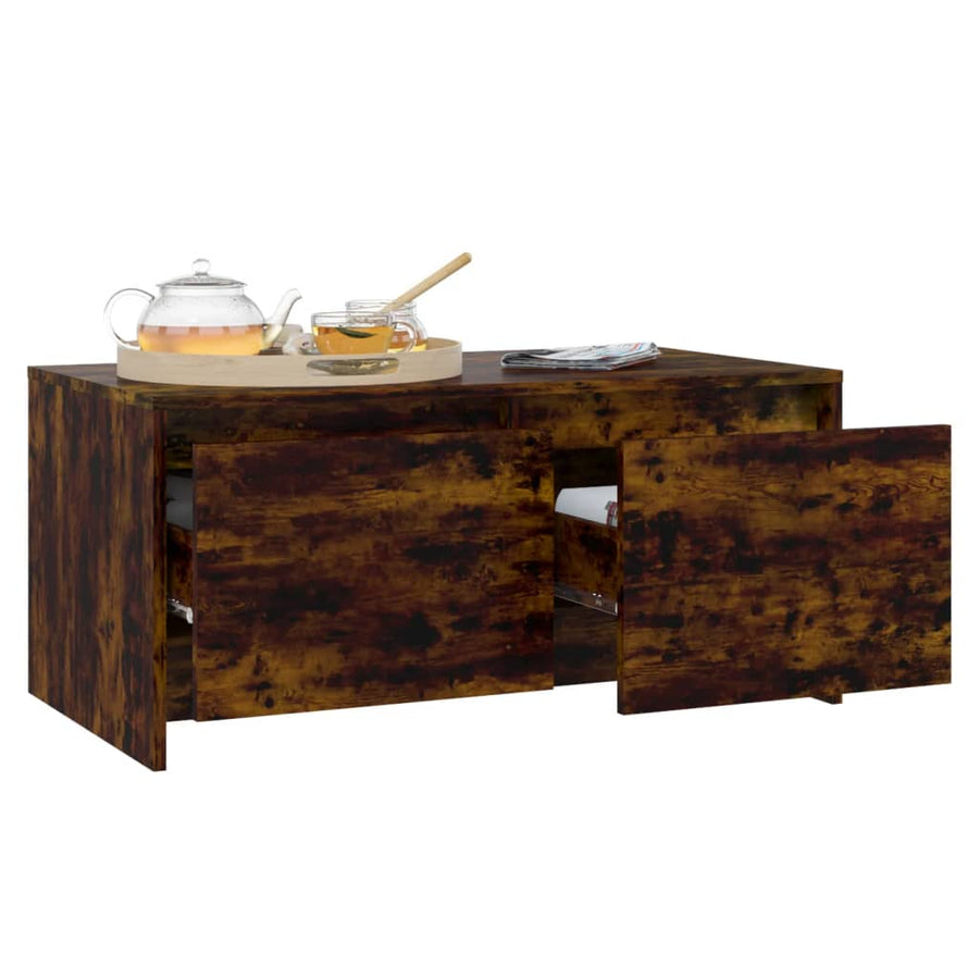 Salontafel 90X50X4,5 Cm Spaanplaat Sonoma Eikenkleurig Gerookt eiken