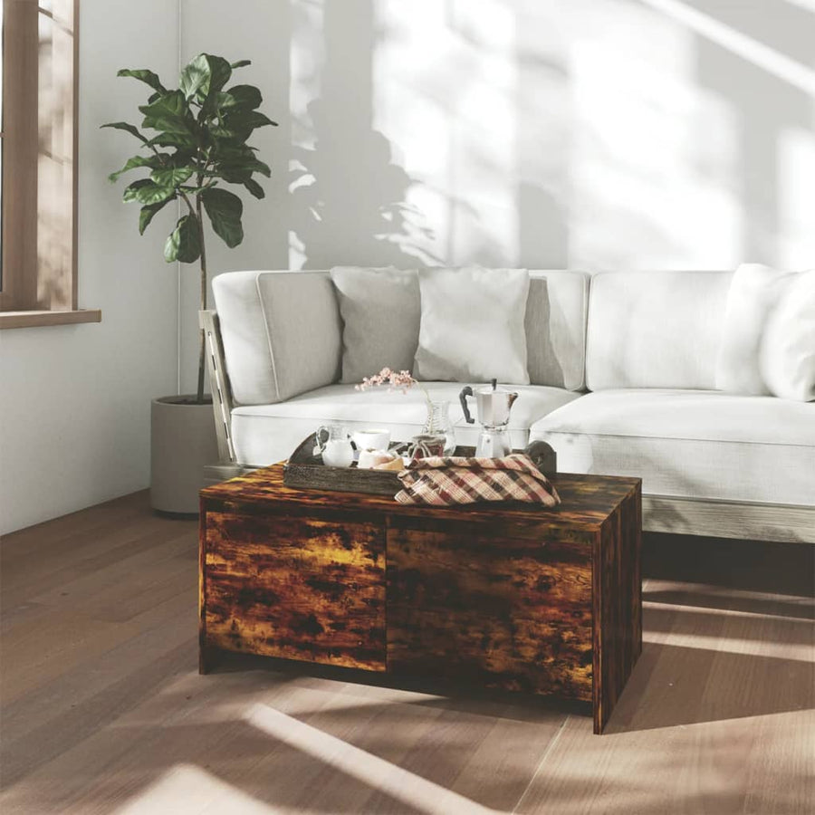 Salontafel 90X50X4,5 Cm Spaanplaat Sonoma Eikenkleurig Gerookt eiken