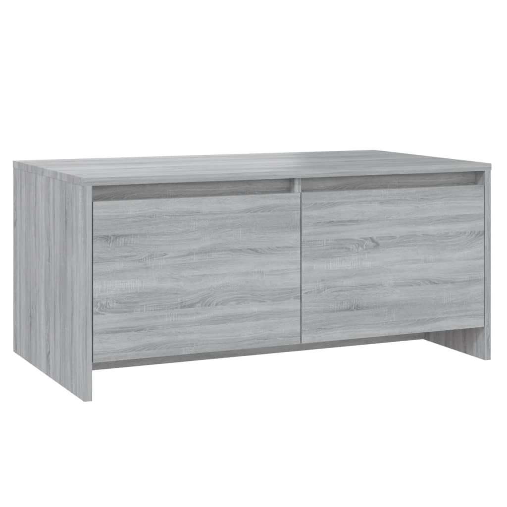 Salontafel 90X50X4,5 Cm Spaanplaat Eikenkleurig Grijs sonoma
