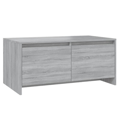 Salontafel 90X50X4,5 Cm Spaanplaat Eikenkleurig Grijs sonoma