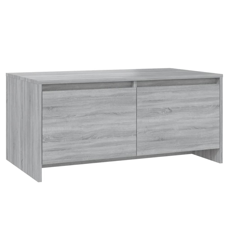 Salontafel 90X50X4,5 Cm Spaanplaat Eikenkleurig Grijs sonoma