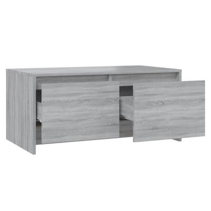 Salontafel 90X50X4,5 Cm Spaanplaat Eikenkleurig Grijs sonoma