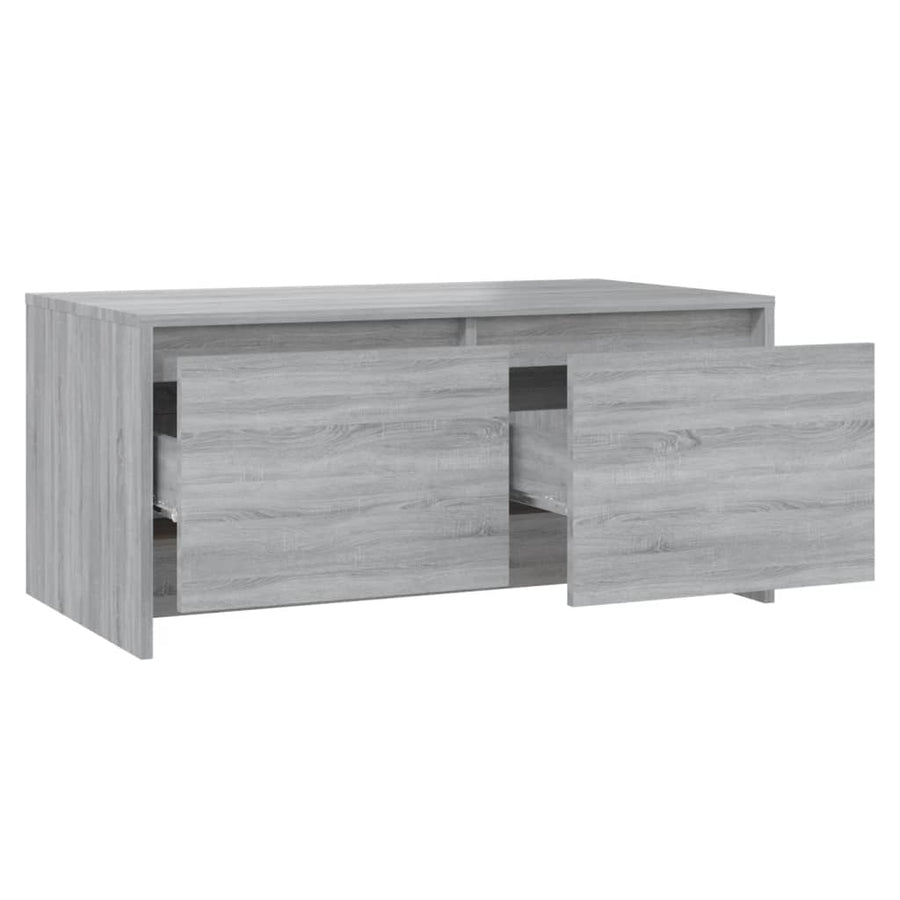 Salontafel 90X50X4,5 Cm Spaanplaat Eikenkleurig Grijs sonoma