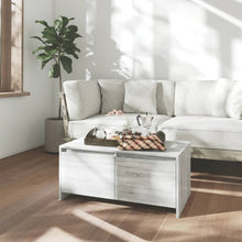 Salontafel 90X50X4,5 Cm Spaanplaat Eikenkleurig Grijs sonoma