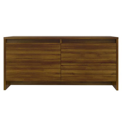 Salontafel 90X50X4,5 Cm Bewerkt Hout bruin eikenkleur