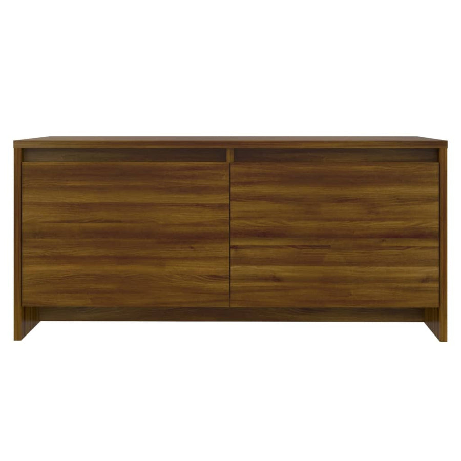 Salontafel 90X50X4,5 Cm Bewerkt Hout bruin eikenkleur